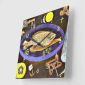 アカウミズ スクエア壁時計 (傾斜)