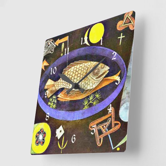 アカウミズ スクエア壁時計 (傾斜)