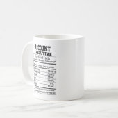 アカウントエグゼクティブ栄養ファクト コーヒーマグカップ (正面左)