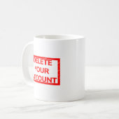 アカウントスタンプの削除 コーヒーマグカップ (正面左)