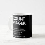アカウントマネージャーのおもしろい仕事の定義 コーヒーマグカップ (正面左)