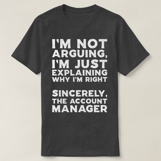 アカウントマネージャ Tシャツ (デザイン正面)