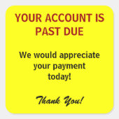 アカウント過去の請求額のシール スクエアシール (正面)