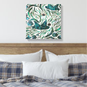 アカエイとスカットの魚の模様アワビ キャンバスプリント (インサイチュ (寝室))