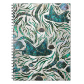 アカエイとスカットの魚の模様アワビ ノートブック (正面)