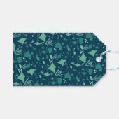 アカエイとマンタレイマリンワイルドライフパターン ギフトタグ (正面(横))