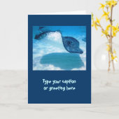 アカエイのメッセージカード カード (黄色い花)