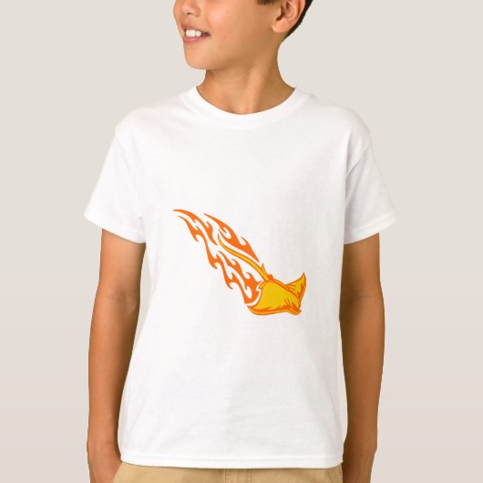アカエイの炎 Tシャツ (正面)