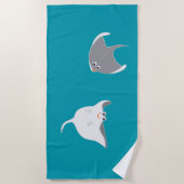 アカエイ漫画 ビーチタオル (正面)