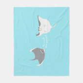 アカエイ フリースブランケット (正面)