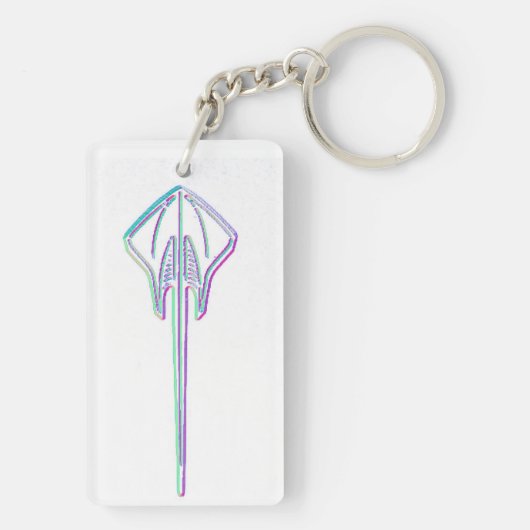 アカエイKeychain キーホルダー (裏面)