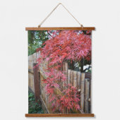 アカエデ離れメと竹垣 吊り下げ型タペストリー (正面)