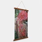 アカエデ離れメと竹垣 吊り下げ型タペストリー (傾斜あり)