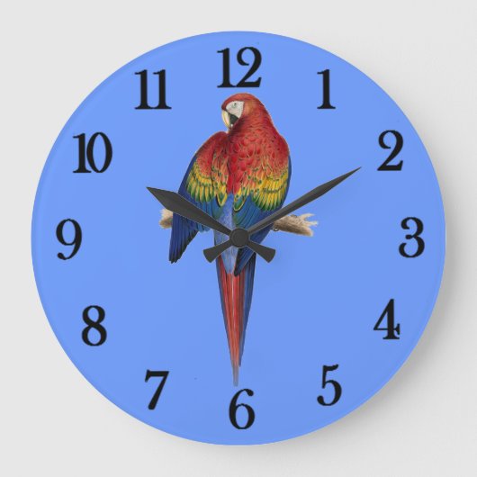 アカオウム ラージ壁時計 (正面)