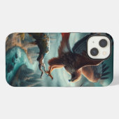 アカオノスリの雄大な飛翔 iPhoneケース (裏面横)