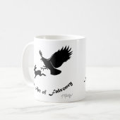 アカオノスリの鷹狩り芸術 コーヒーマグカップ (正面左)
