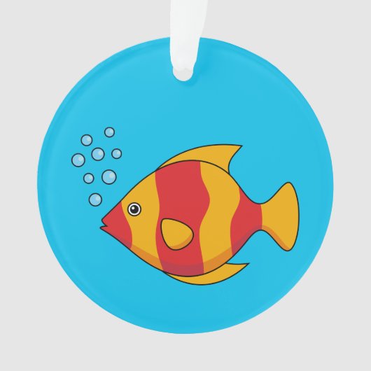 アカオレンジトロピカルフィッシュ オーナメント (正面)