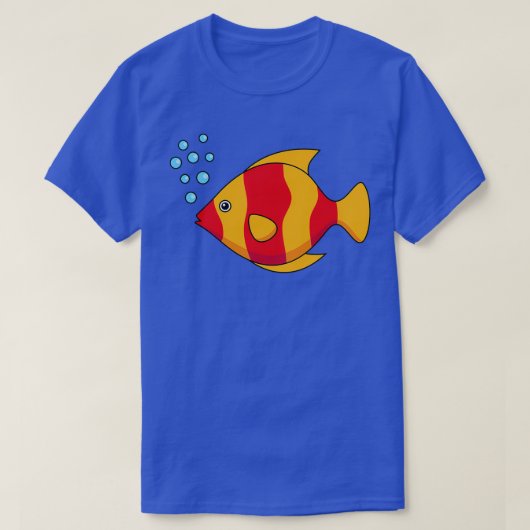 アカオレンジトロピカルフィッシュ Tシャツ (デザイン正面)