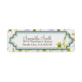 アカガエルとトンボ ラベル (正面)