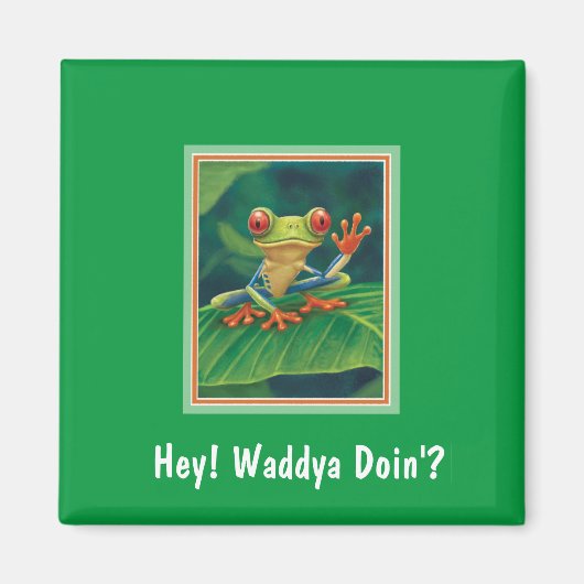 アカガエル磁石 マグネット (正面)