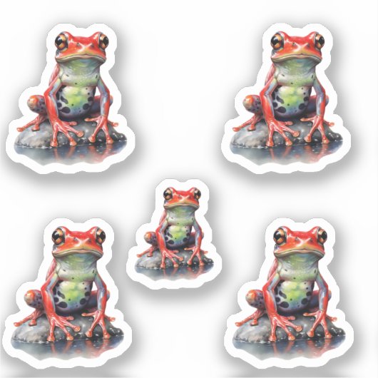 アカガエル シール (正面)