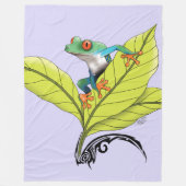 アカガエル フリースブランケット (正面)