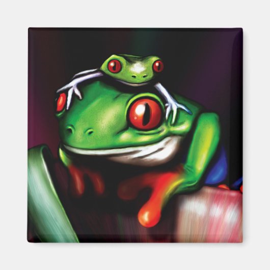 アカガエル マグネット (正面)
