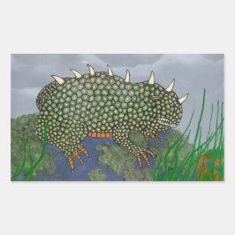 アカガエル 長方形シール