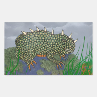 アカガエル 長方形シール