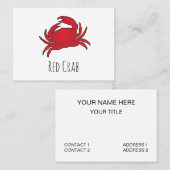 アカガニ 名刺 (正面/裏面)