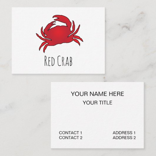 アカガニ 名刺 (正面/裏面)