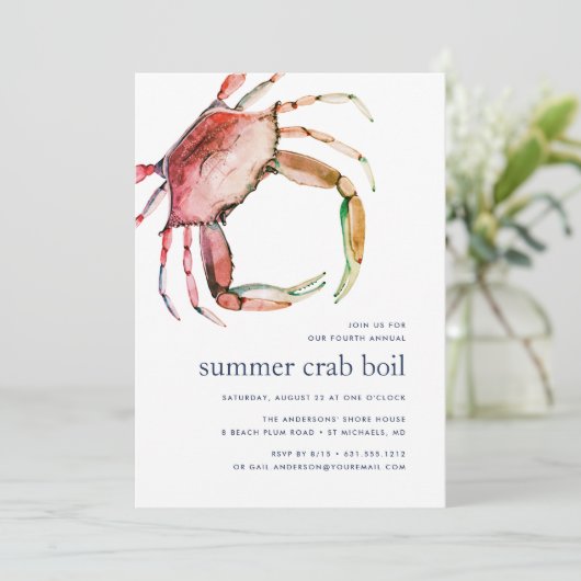 アカガニ | 沿岸夏のシーフードカニ沸騰 招待状 (スタンド正面)