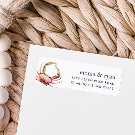 アカガニ |航海の差出人住所 ラベル