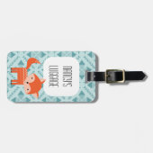 アカギツネのかわいい森林動物の荷物のラベル ラゲッジタグ (正面横)