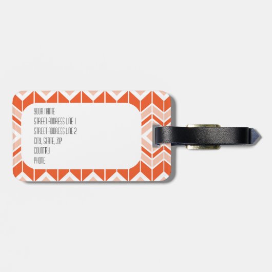 アカギツネのかわいい森林動物の荷物のラベル ラゲッジタグ (裏面横)