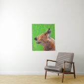 アカギツネの絵 - オリジナル野生動物アート タペストリー (インサイチュ)