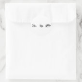 アカギツネの線画 ラウンドシール (バッグ)