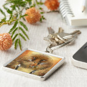 アカギツネの芸術Keychainの精神 キーホルダー (側面)