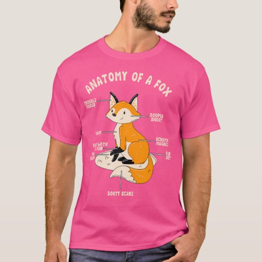 アカギツネの解剖図 Tシャツ (正面)