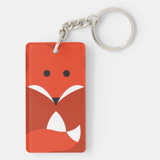 アカギツネ両面のKeychain キーホルダー (裏面)