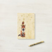 アカギツネ及びフクロウのポスト・イット ポストイット (デスク上)