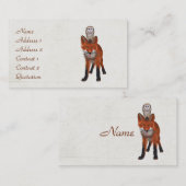 アカギツネ及びフクロウの名刺 名刺 (正面/裏面)