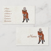 アカギツネ及びフクロウの名刺 名刺 (正面/裏面)