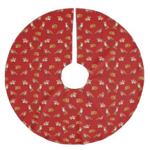 アカギツネ家族のクリスマスツリーのスカート