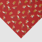 アカギツネ家族のティッシュペーパーのクランベリー 薄葉紙 (詳細)