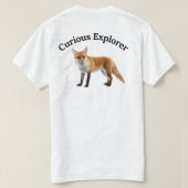 アカギツネ グラフィック Tシャツ - 好奇心旺盛な探検家 (デザイン裏面)