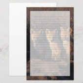 アカギツネ, Vulpes vulpes, 子ギツネ 便箋 (正面/裏面)