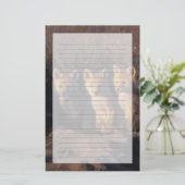 アカギツネ, Vulpes vulpes, 子ギツネ 便箋 (スタンド正面)