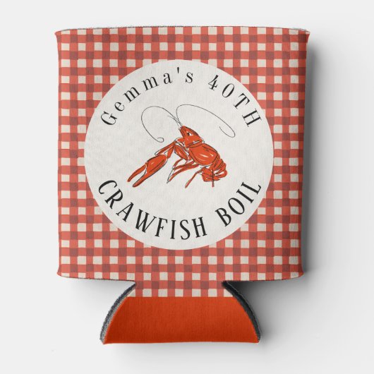 アカギンガムクロウフィッシュ魚介類パーティー 缶クーラー (正面)