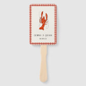 アカギンガムボイルクロウフィッシュケージャン夏 ハンドファン (正面)